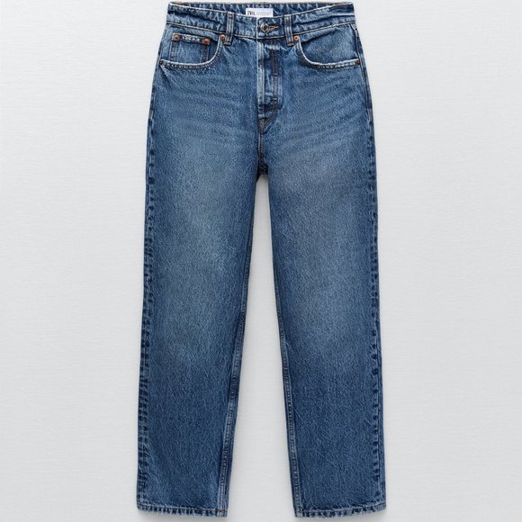 Zara High Rise Straight Legged Jeans - Picture 15 of 16